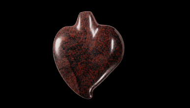 Heart shaped medicinal stone