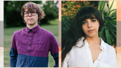 Profile images of the two writers Lydi Conklin and Jessica Abughattas